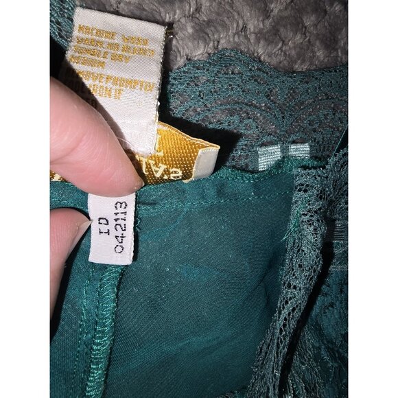 Victoria’s Secret Gold Label Teddy Lace Lingerie Bodysuit Green Vintage 90s Y2k - Picture 11 of 11